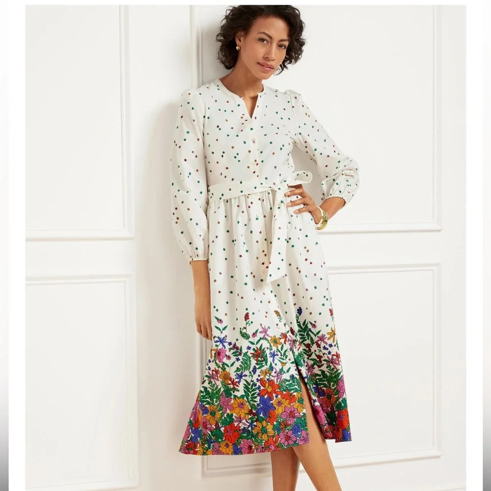 POPLIN SHIRTDRESS - BLISSFUL FLORAL - Picture 1 of 5